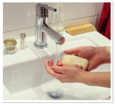 Symbolbild Hände-Hygiene