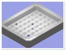 Das Ergebnis des Schnelltests ist anhand der gefärbten Flächen ablasbar.